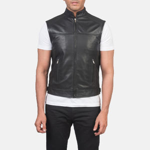 2025 Brown & <b>Black</b> Men's Classical Genuine Cow Hide Leather <b>Vest</b> Breathable Sleeveless Fashion for Winter Use - Product Image 6
