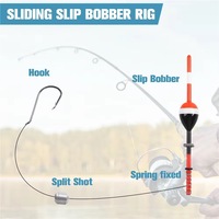 Flotteurs et bouées de pêche en bois de balsa, flotteur coulissant à ressort pour la pêche au crappie, au panfish et au walleye, flotteurs fixes