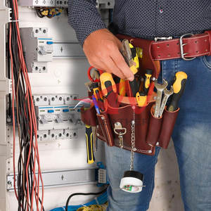 Sac à outils en cuir pour électricien, nouvellement lancé, conçu pour les besoins professionnels des électriciens - Product Image 5