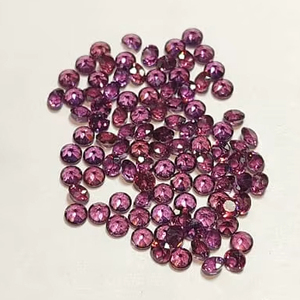 Rhodolite rose naturelle ronde brillante taillée en vrac pierres précieuses à facettes 3 mm pour la fabrication de bijoux - Product Image 6