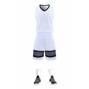 Ensemble d'uniformes de basketball personnalisés en gros, ensemble de maillot et short de basketball d'été, respirant, séchage rapide, antibactérien, taille plus, équipe - Product Image 1