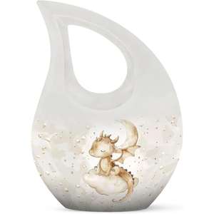 Beautiful <b>Green</b> Tear Drop Cremation Adult Urn for Human Ashes Decorative Cross Tear Drop Urn With Free <b>Velvet</b> Bag from India - Product Image 5