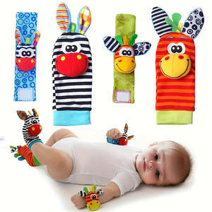 Calcetines de Peluche con Sonajero de Dibujos Animados para Bebés de 0 a 24 Meses, Juguetes para Recién Nacidos, Calcetines de Animales para Niños, Juguete Buscador de Pies, Regalo, Calcetines Suaves - Product Image 4