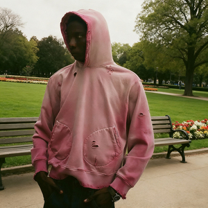 Sudadera con Capucha Casual para Hombre, Sudadera Deportiva de Invierno, Sudadera Lisa Teñida al por Mayor para la Temporada de Otoño, Sudadera con Capucha Lavada al Ácido - Product Image 4