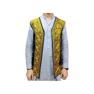 Gilet pour homme afghan en laine, brodé à la main, respirant et à séchage rapide, idéal pour les événements culturels, Nikah Barat, Aïd, automne - Product Image 4