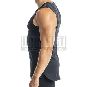 Camiseta sin mangas de algodón 100% de gimnasio para hombre, chaleco de Fitness de punto transpirable para entrenamiento y deportes, chaleco de culturismo con estampado personalizado - Product Image 3