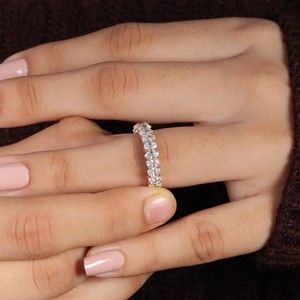 Bague de mariage unisexe de luxe Starsgem personnalisée en or 14 carats plaqué or, design classique, diamant ovale cultivé en laboratoire, certifié IGI - Product Image 3