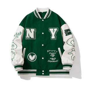 Varsity <b>Jacket</b> Custom Letterman Wool Leather Varsity <b>Jacket</b> High Quality with Custom Chenille Patches and Custom Embroidery - Product Image 3