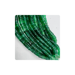 Cuentas de Ónice Verde Facetadas en Forma de Neumático, Hilo de 14 Pulgadas, Cuentas de Piedra de Ónice Verde Natural, Cuentas de Piedras Preciosas de Ónice Verde de 6-7 mm - Product Image 3