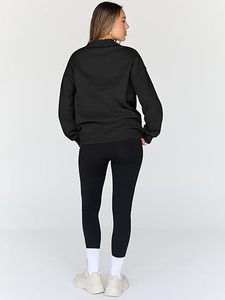 Moda mujer pulóver sudadera moda cuello alto diseño sudadera estilo cálido y cómodo - Product Image 3