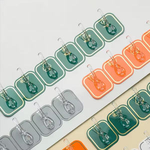 Vente en gros Rangée de luxe légère sans poinçonnage Pâte à <span class=keywords><strong>six</strong></span> rangées Cuisine Salle de bain Crochet multifonction pour porte arrière Crochet mural - Product Image 6