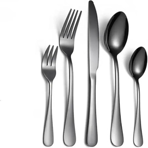 Ustensiles de cuisine en acier inoxydable Ensemble de couverts entièrement en métal Design argent Outils de couverts Finition brillante Design Ensemble de couverts - Product Image 1