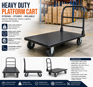 Heavy Duty <b>Platform</b> Cart Industrial Warehouse <b>Trolley</b> for Cargo Transport Material Handling Logistics and Distribution - Product Image 1