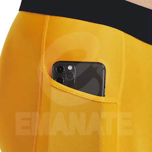 กางเกงขาสั้นรัดกล้ามเนื้อผู้ชายคุณภาพสูง ผลิตในปากีสถาน เอวยางยืด ลายเรียบ ขนาดสั่งตัดได้ พร้อมกระเป๋าข้าง-เหมาะสำหรับออกกำลังกาย - Product Image 4