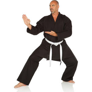 Kimono de karaté léger personnalisé avec logo pour les arts martiaux, uniforme en coton respirant et renforcé, coupe flexible, pour l'entraînement au dojo - Product Image 2