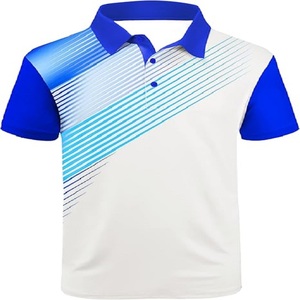 Chemise de golf décontractée mince 100% coton de haute qualité pour hommes Anti-rides pour Polo avec un nouveau design imprimé motif 3D à manches courtes - Product Image 1