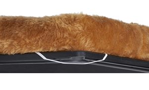 Lit pour chien à la cannelle de 18 pouces ou lit pour chat avec traversin confortable | Idéal pour les races de chiens XS et s'adapte à une cage de chien de 22 pouces entretien facile - Product Image 2