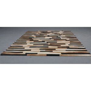 Handmade Recycled Leather Living Room Carpet-Soft Plush Abstract Jacquard <b>Rug</b> 10mm Thick - Product Image 1