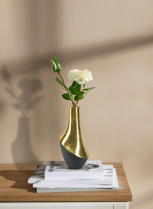 Ensemble de vases en céramique noir et or bicolore, vases à fleurs modernes et minimalistes pour la décoration de la maison, de l'hôtel, du restaurant, vente en gros - Product Image 3