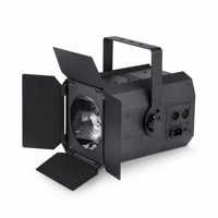 Topflashstar RGBW COB Stage Par Can 200W DMX512 Lampu Sorot Berbahan Besi dengan Barn Door untuk Pertunjukan Langsung, Pernikahan, dan Acara