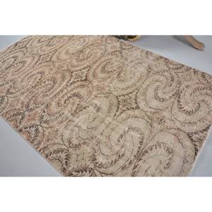 Classic Beige Brown 5.5 X 8.9 ft Wool Rug Handmade Vintage Tabriz Turkish Rugs New Arrival Patchwork Latex Hallway Bedside - Product Image 4