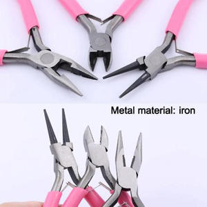 3 ชิ้นสีชมพูเครื่องประดับคีมชุดลวดตัดดัด Plier เครื่องประดับทําชุดเครื่องมือ - Product Image 2