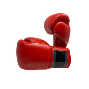 Guantes de boxeo personalizados de fabricación del cliente Guantes de boxeo rojos de cuero Material de cuero de combate Ropa de entrenamiento - Product Image 5
