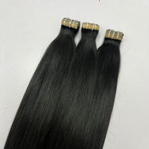 Venta al por mayor 100% saludable cutícula alineada estilo recto extensiones de cabello humano cinta en extensión de cabello - Product Image 1