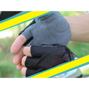 Guantes de Ciclismo de carreras de alta calidad, guantes de bicicleta de dedo corto, tela de malla suave, transpirable, absorbente de golpes para gimnasio al aire libre - Product Image 6