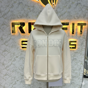 Latest Style Best Rate Top Selling Zipper Hoodie <b>Rhinestone</b> Zip up <b>Jacket</b> Acid Wash Vintage Washed Men Fleece Streetwear Hoodie - Product Image 3