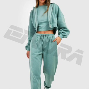 ชุดวอร์มมีซิปมีฮู้ด3ชิ้นมาใหม่ชุดวอร์มสบายๆสำหรับผู้หญิงสวมใส่ในชีวิตประจำวันอย่างมีสไตล์มา2025 - Product Image 1