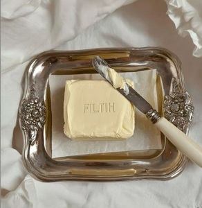 Silver Plated Disposable <b>Cake</b> Tray Afternoon Tea and Dim Sum Jewelry <b>Storage</b> Butter Dish - Product Image 3