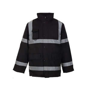 เสื้อแจ็กเก็ตผ้าใบเคลือบแบบกำหนดเองพร้อมดีไซน์สะท้อนแสงสำหรับชุดทำงานกลางแจ้ง - Product Image 5