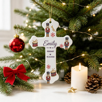 Ornement en céramique Croix Sacrée, Cadeau de Noël, Décoration à suspendre, Ornement de sapin de Noël pour Cadeau de Baptême Religieux