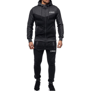 ชุดเสื้อผ้ากีฬาฤดูหนาวสำหรับผู้ชายชุดกางเกงวอร์มผ้าฝ้ายโพลีเอสเตอร์แบบมีซิปและถุง - Product Image 5