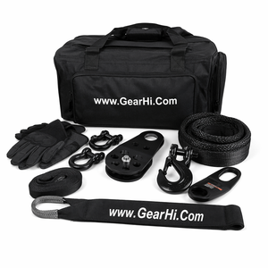 Bolsa de Almacenamiento para Kit de Recuperación Todoterreno, Soporte para Cabrestante, Correa de Remolque, Grillete, Bloque de Desgarramiento, Cuerda Cinética de Remolque, Bolsas de Recuperación para Vehículos - Product Image 5