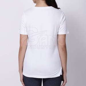 Camisetas de algodón 100% para mujer de calidad superior, ropa de verano informal, lona transpirable, precio de fábrica - Product Image 2