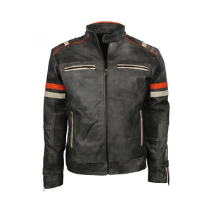 Chaqueta de cuero de moda en blanco personalizada de gran venta, ropa de hombre hecha en fábrica, chaqueta de cuero de moda hecha de tela PU - Product Image 2