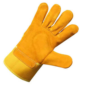 Guantes de Trabajo de Cuero Vacuno Duraderos de Grado A Resistentes al Desgaste para Logística de Almacén y Mantenimiento General - Product Image 3