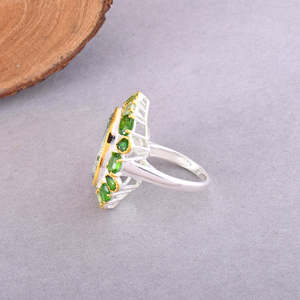 Bagues de créateur en argent Sterling 925 massif pour femmes améthyste verte naturelle taillée à facettes pierres précieuses mode classique fête de mariage - Product Image 2