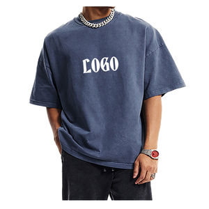 เสื้อยืดผู้ชายทรงโอเวอร์ไซส์ แขนสั้น ผ้าคอตตอน 100% หนานุ่ม ลายเรียบ สไตล์ฮิปฮอป ปรับแต่งได้ ราคาถูก คุณภาพสูง - Product Image 3