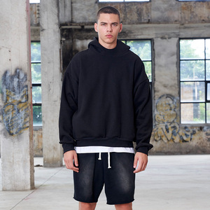 Sweats à capuche personnalisés pour hommes 100% coton lourd luxe qualité bouffée impression surdimensionné Streetwear pull hommes sweats à capuche - Product Image 6