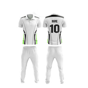 Fournisseur pakistanais ensemble d'uniformes de cricket pour hommes tissu respirant à manches courtes conception personnalisée OEM ODM de haute qualité - Product Image 6