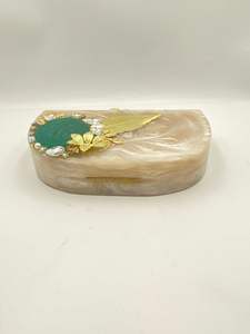 Women's Fashion Mini Resin Clutch Bag with Crystal Embellishments and Shoulder Strap - Product Image 4