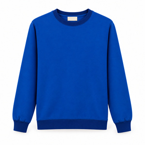 Sudadera Negra de Moda con Logotipo Personalizado Bordado, Sudadera sin Capucha de Punto con Diseño Forrado y Patrón Impreso - Product Image 1
