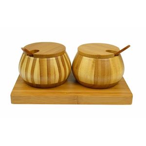 Handmade Durable Eco-Friendly Wooden Spice Box with Multiple <b>Jars</b> Dishwasher Safe Kitchenware - Product Image 6