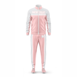 Conjunto de chándal de entrenamiento de gimnasio personalizable con estampado de transferencia de calor transpirable ligero para hombre con cremallera y poliéster 100% - Product Image 6