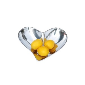 Handcrafted Heart-Shaped Metal Bowl for Table <b>Top</b> Decor <b>Shiny</b> Finish Fruit Salad Server and Food Storage for Weddings - Product Image 1
