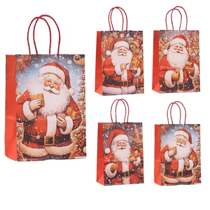Happy Birthday Gift Bags With Handle Colorful Stripes And Patterns Rectangle Paper <b>Boxes</b> For Party Favors - Product Image 4