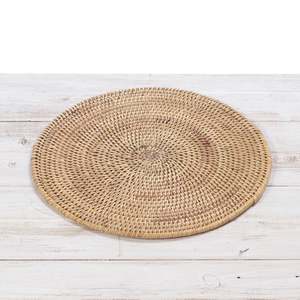 TienPhong Wholesale Handwoven Rattan Round <b>Placemat</b> / Tablemat - Radial Design <b>for</b> Dining <b>Table</b> Decor - Product Image 4